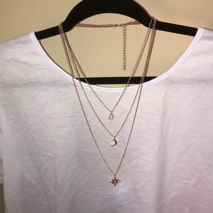 3 layered gold necklace